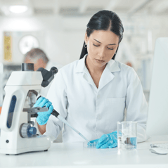 8.26.24 800x800 Setting up for a new clinical trial. a young scientist working with samples in a lab