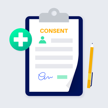 Consent form document  800x800 px