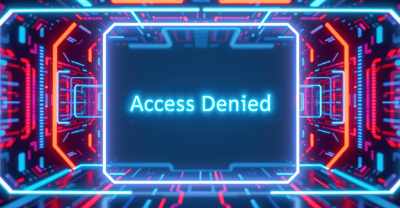 Access Denied message in futuristic digital environment highlights importance of cybersecurity in healthcare and medical devices