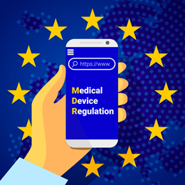 MDR - Medical Device Regulation. Regulation of the EU 260x260 px