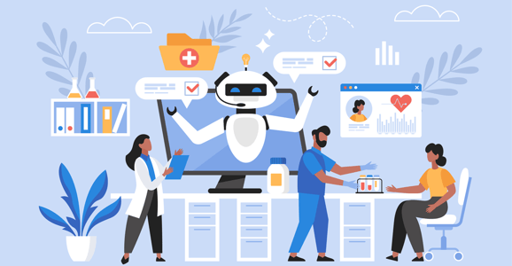 Artificial intelligence in medicine business concept 1200x624 px