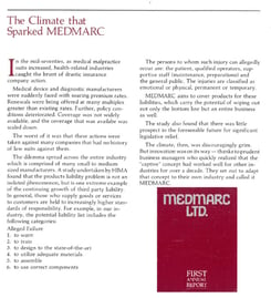 The Climate that Sparked MEDMARC First Annual Report